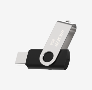 HIKSEMI Rotary M200S pendrive, 8 GB, USB 2.0, ezüst-fekete