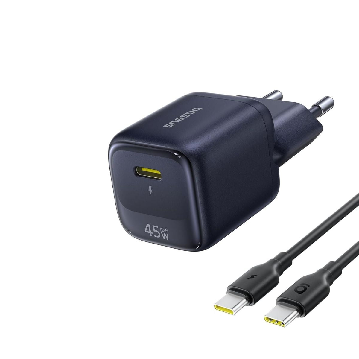 Baseus EnerFill FN22 GaN hálózati gyorstöltő, 45 W, USB-C, fekete