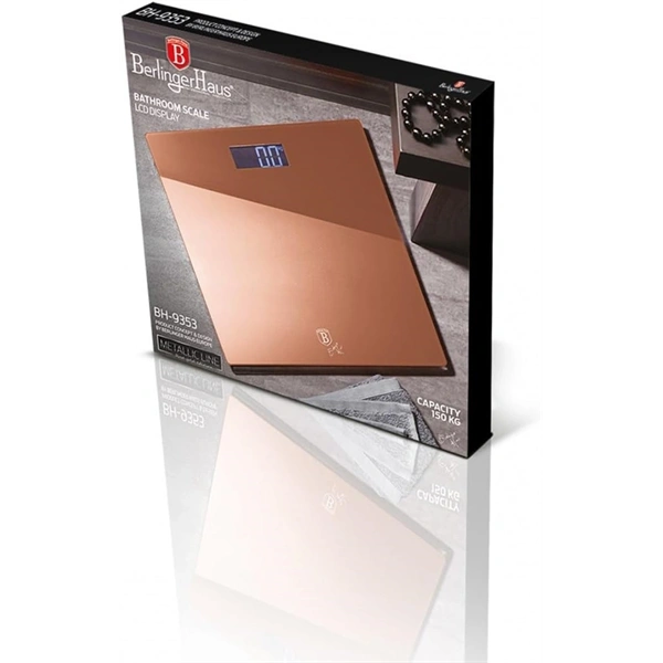Berlinger Haus BH/9353 Metallic Line Rose Gold Edition 150 kg kapacitású rózsaarany személymérleg