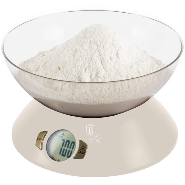 Berlinger Haus BH/9617 Sahara Collection 5 kg kapacitású matt krém tálas konyhai mérleg