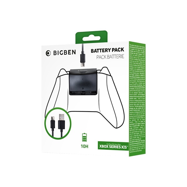 BigBen 2807371 Xbox Series X fekete tölthető kontroller akkumulátor + 3m USB kábel