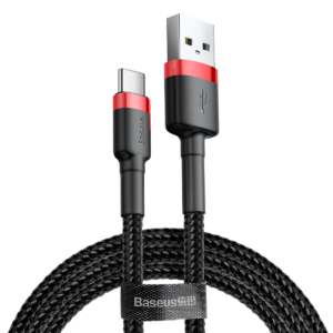 Baseus Cafule USB-A - USB-C töltőkábel, 2 A, 2 m, piros-fekete