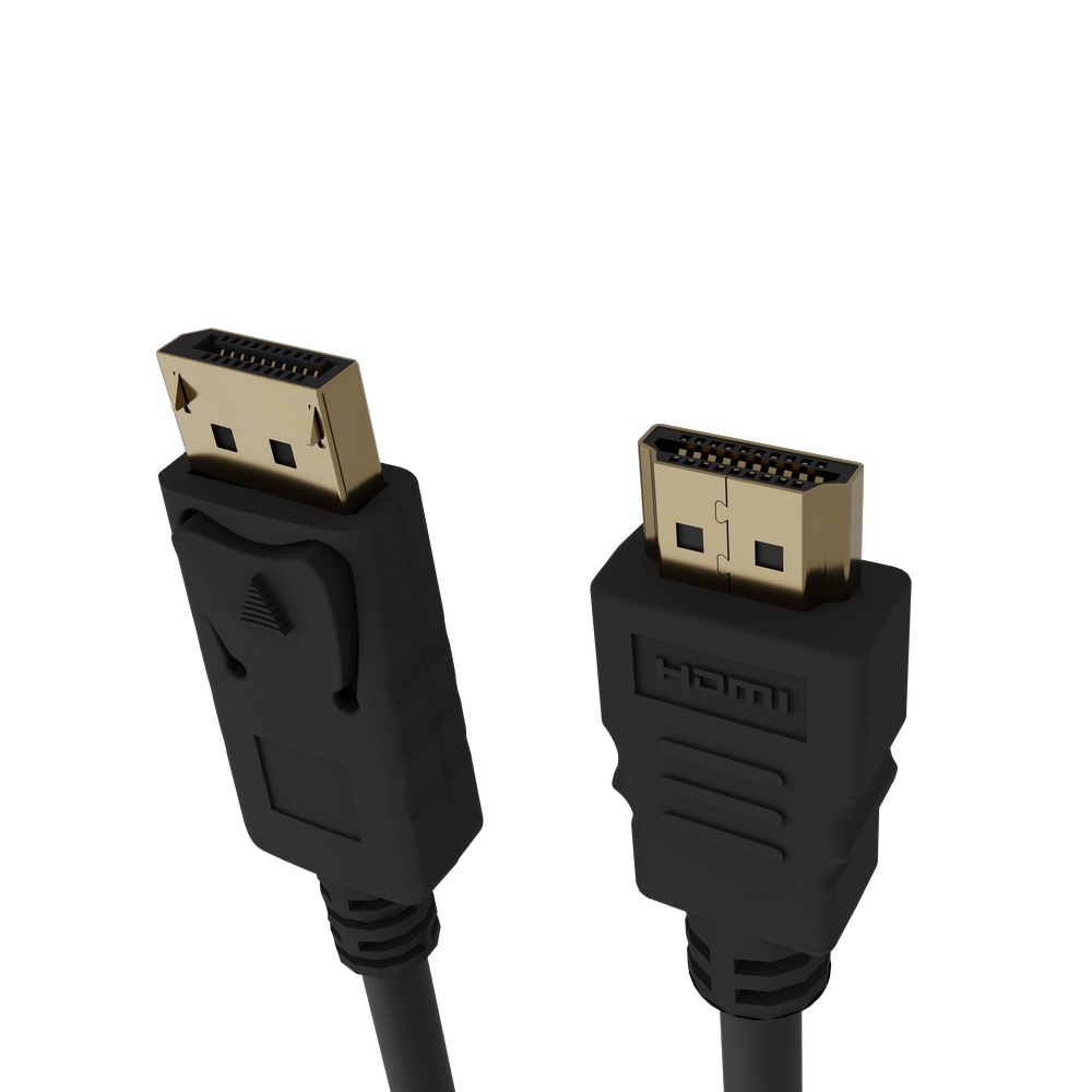Gembird DisplayPort - HDMI kábel, 4K 60 Hz, 1 m, fekete