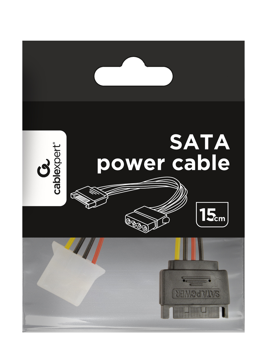 Gembird SATA apa - Molex anya tápkábel, 0,15 m