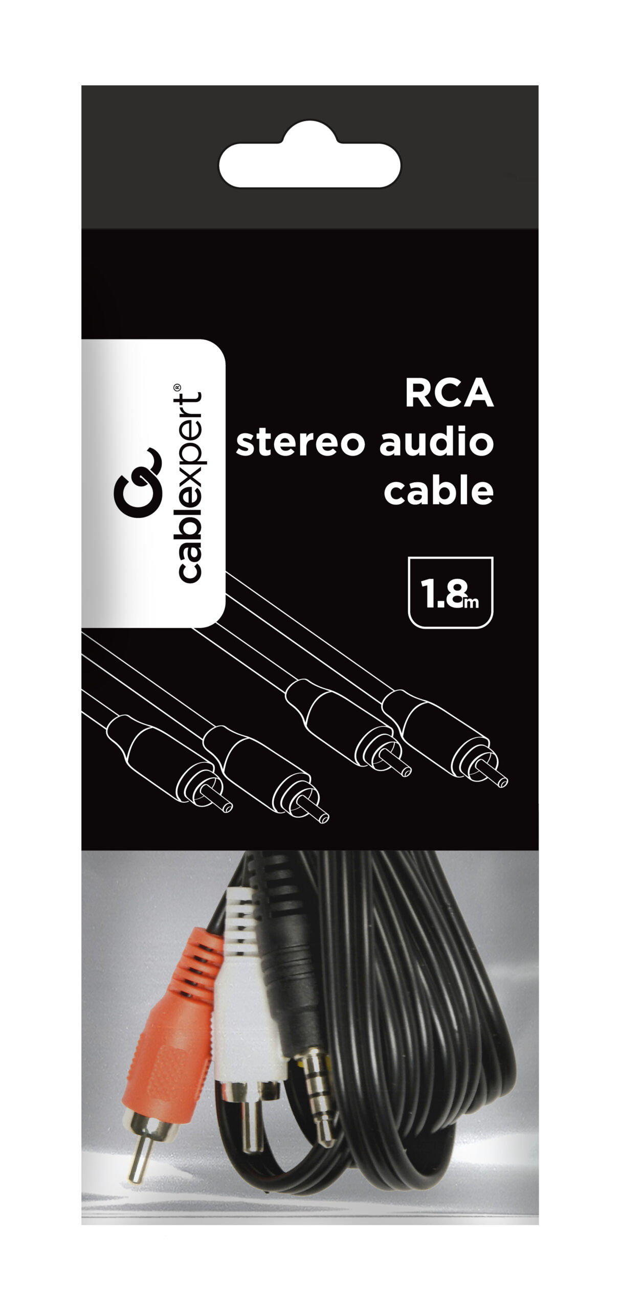 Gembird RCA sztereó audio kábel, 2x RCA - 2x RCA, 1,8 m