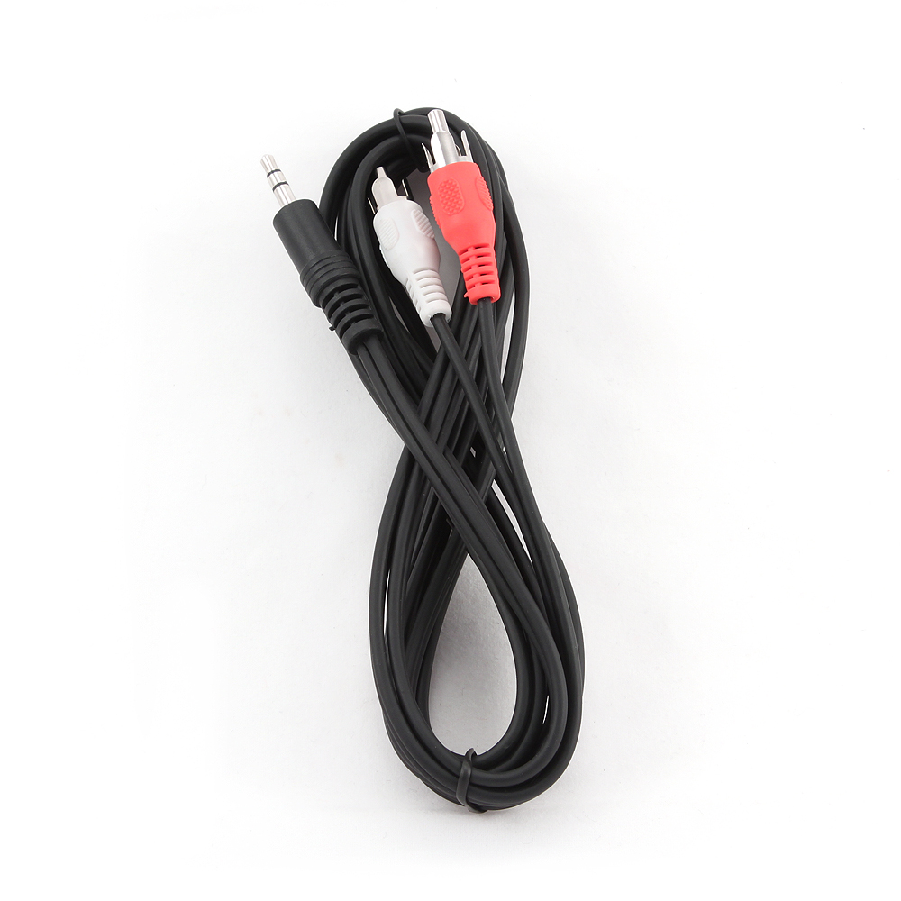 Gembird 3,5 mm jack - 2x RCA audio kábel, 2,5 m, fekete