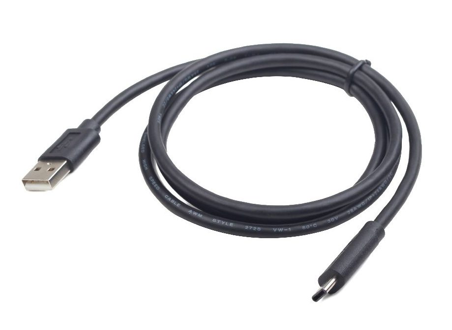Gembird USB 2.0 A - USB-C kábel, 1 m, fekete