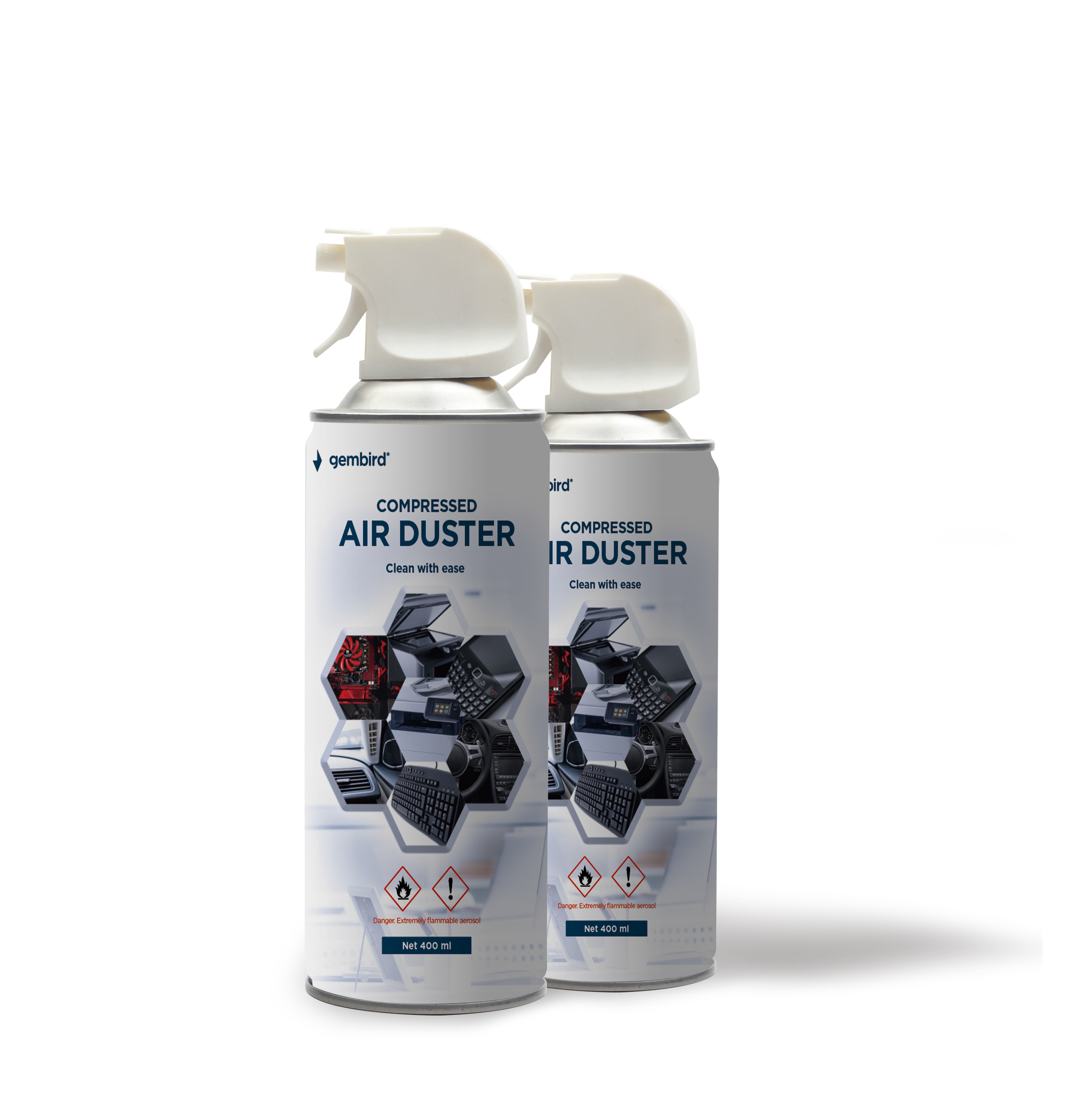 Gembird sűrített levegős tisztító spray, 400 ml (gyúlékony)