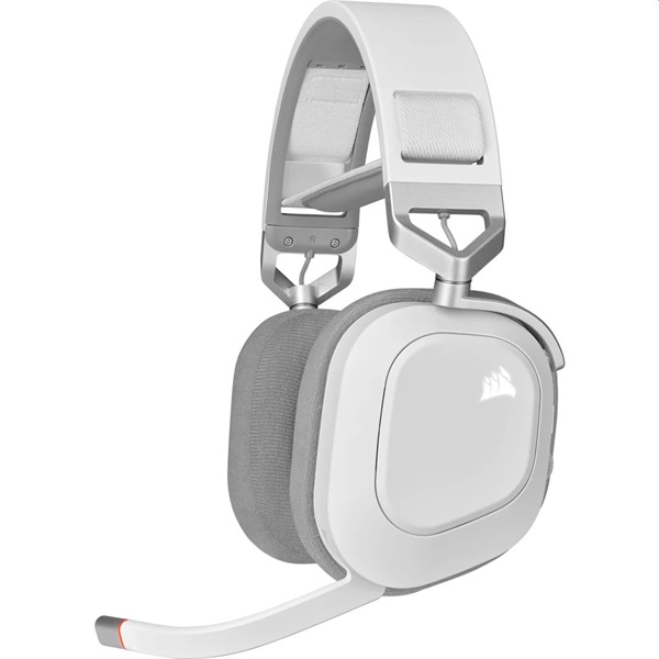 Corsair HS80 RGB vezeték nélküli fehér gamer headset