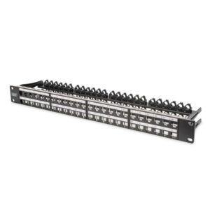 DIGITUS 19" 1U 48port fekete moduláris üres patch panel