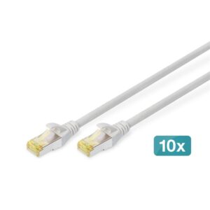 DIGITUS Cat.6A S/FTP LSZH 5m szürke patch kábel (10db/csomag)