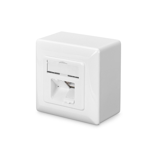 DIGITUS DN-9006-N Cat.6 Modulo50 dupla falon kívüli aljzat 2xRJ45 árnyékolt csatlakozóval