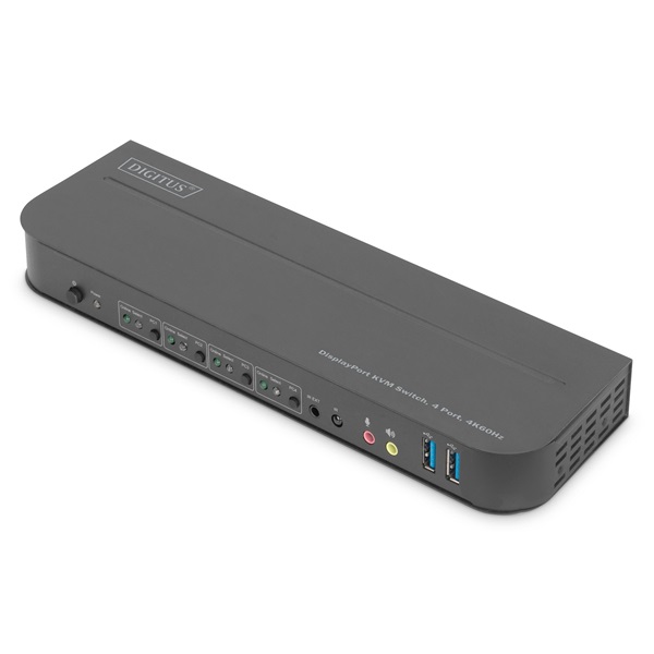 DIGITUS DS-12890 Full HD 4K 60Hz 4 port HDMI/Displayport KVM Switch