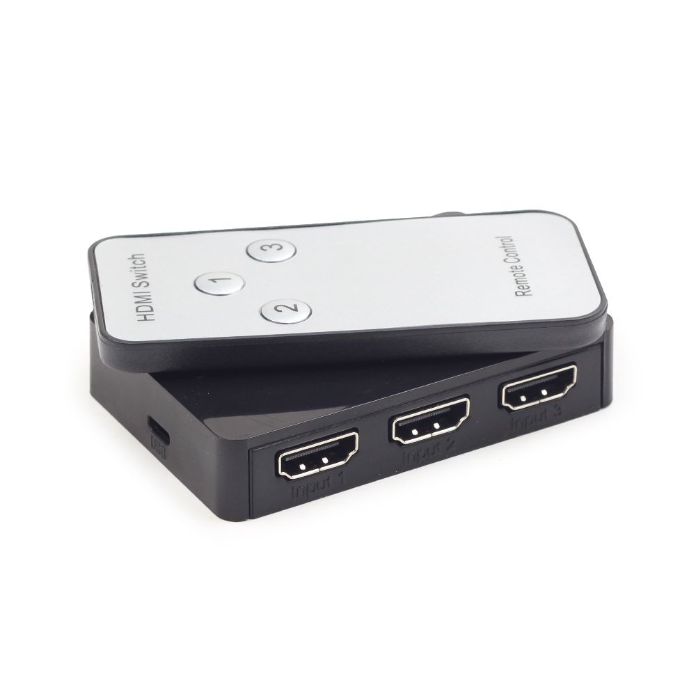 Gembird HDMI kapcsoló, 3 bemenet, 1 kimenet, 4K, távirányítóval