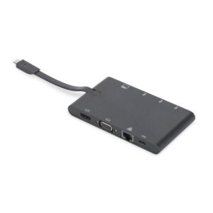 DIGITUS DA-70865 USB-C utazó 9 portos univerzális notebook dokkoló állomás