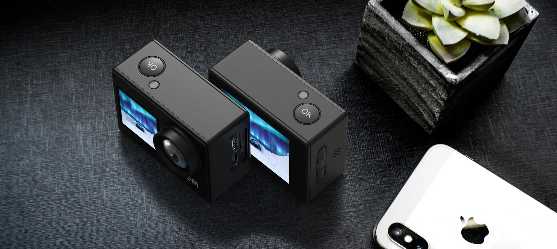 SJCAM SJ4000 Dual Screen akciókamera, WiFi, két kijelző, vízálló tokkal