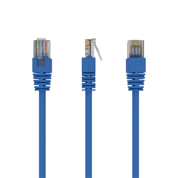 Gembird PP12-2M/B 2m RJ45 CAT5e UTP M/M kék kábel