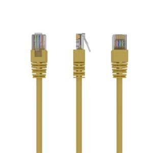 Gembird PP12-0.5M/Y 0,5m RJ45 CAT5e UTP M/M sárga kábel