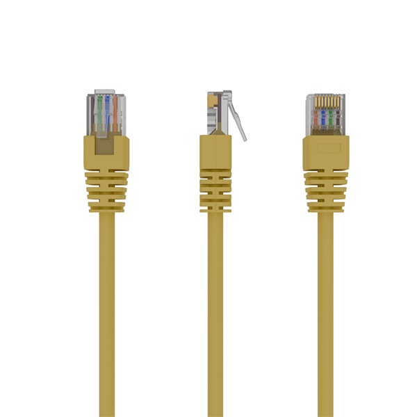 Gembird PP12-0.5M/Y 0,5m RJ45 CAT5e UTP M/M sárga kábel