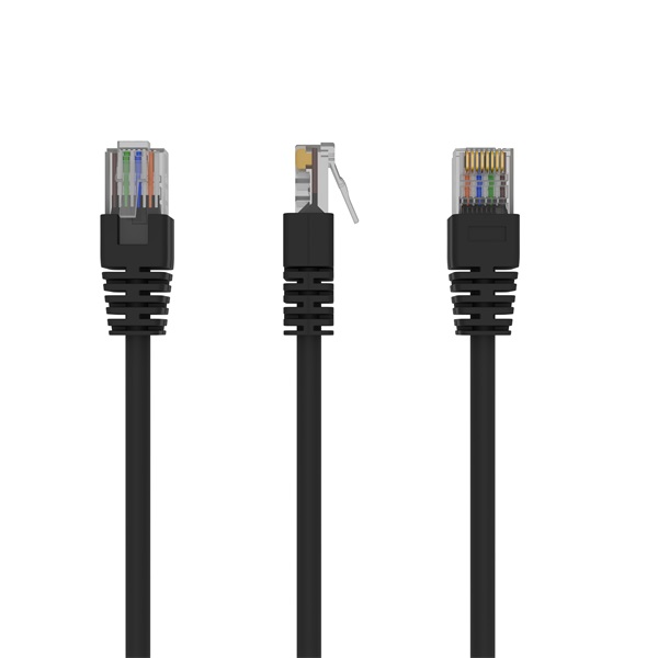 Gembird PP12-2M/BK 2m RJ45 CAT5e UTP M/M fekete kábel