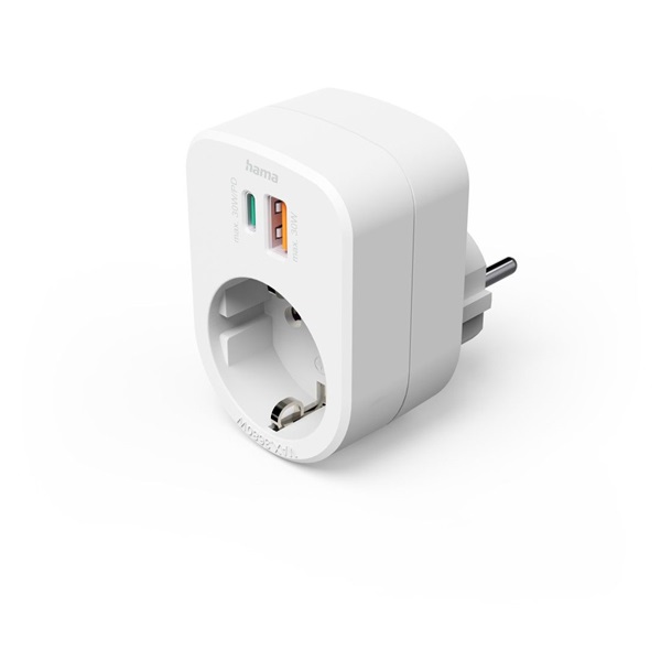 Hama 00223343 FIP 30W USB/USB-C hálózati dugalj beépített töltővel