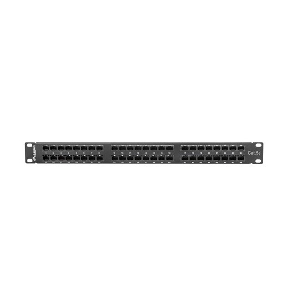 Lanberg PPU5-1048-B 19" 1U 48port Cat.5e UTP árnyékolatlan fekete patch panel