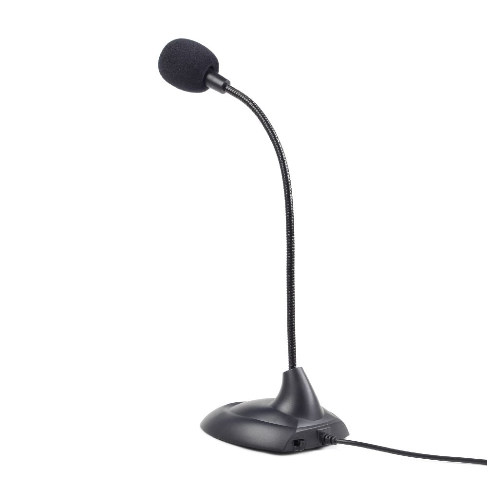 Gembird MIC-205 asztali mikrofon, 3,5 mm jack, fekete