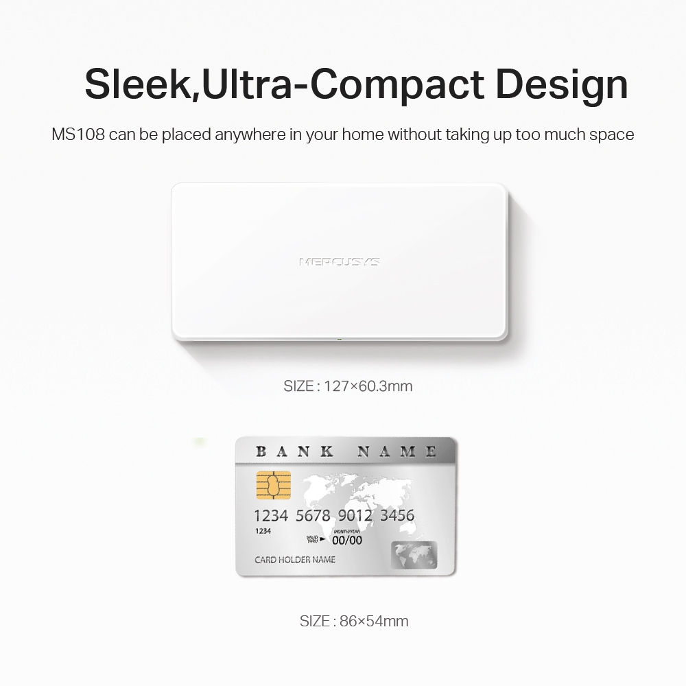 Mercusys MS108 8 portos 10/100 Mbps asztali switch