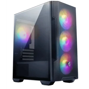 MSI FORGE M100R (táp nélküli) ablakos 4xARGB fekete mATX ház