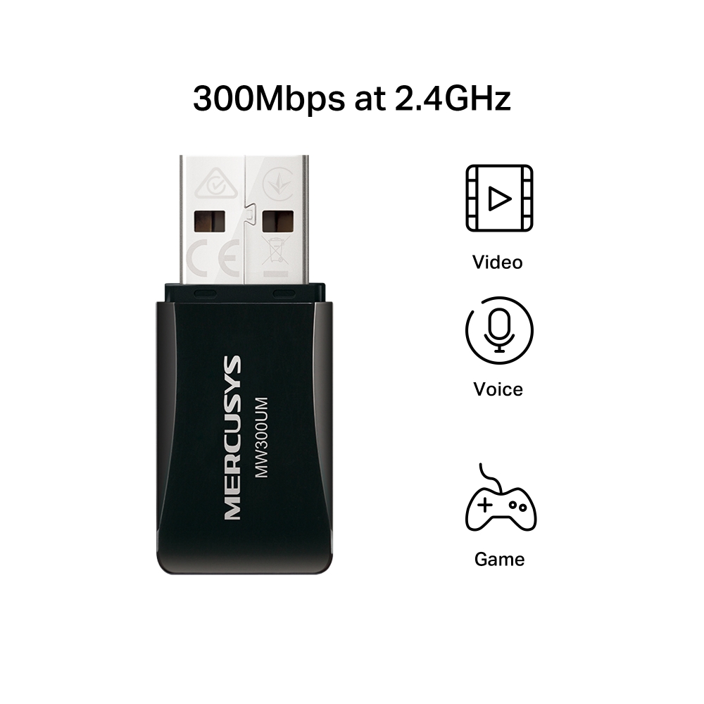 Mercusys MW300UM N300 mini USB WiFi adapter