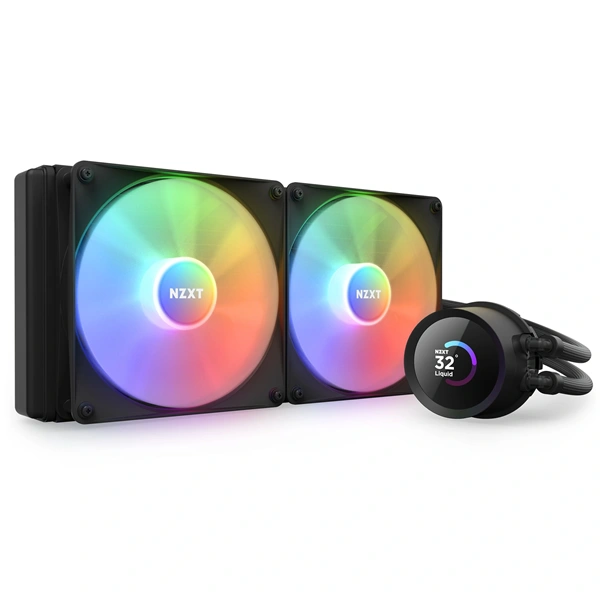 NZXT Kraken 280 280mm 2x140mm AIO RGB fekete vízhűtéses processzor hűtő