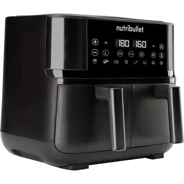 Nutribullet Twin Drawer NBA081B fekete 8 L forrólevegős sütő