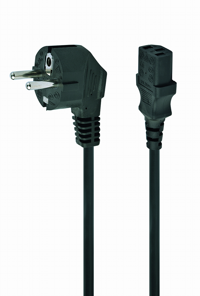 Gembird PC-186 hálózati tápkábel, Schuko - C13, 1,8 m, fekete