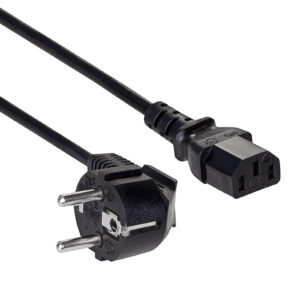 Akyga AK-PC-01A hálózati tápkábel, CEE 7/7 - IEC C13, 1,5 m, fekete