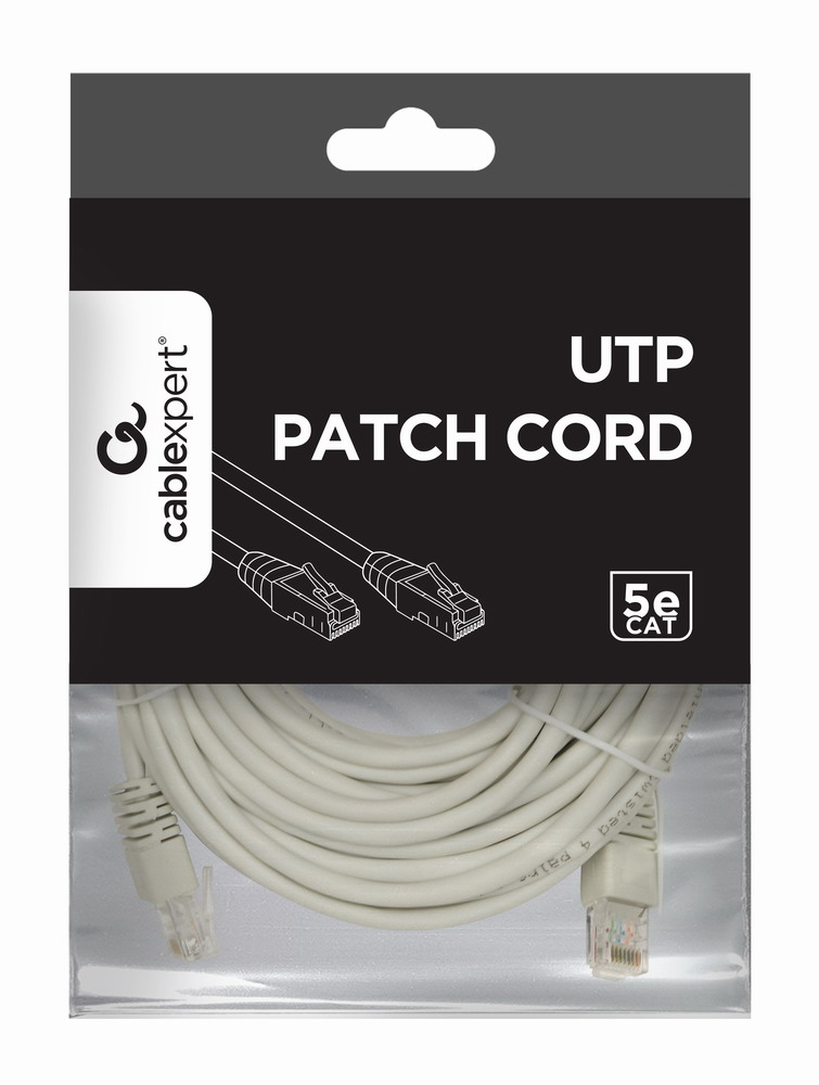 Gembird CAT5e UTP patch kábel, 10 m, szürke
