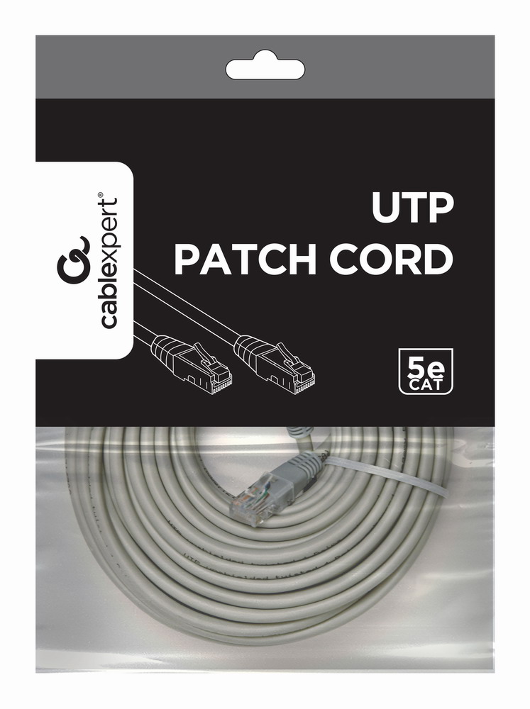Gembird CAT5e UTP patch kábel, 15 m, szürke