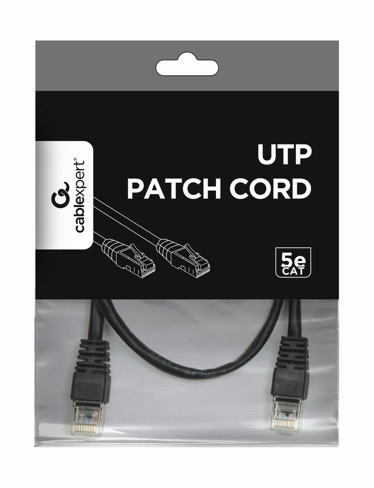 Gembird CAT5e UTP patch kábel, 1 m, fekete