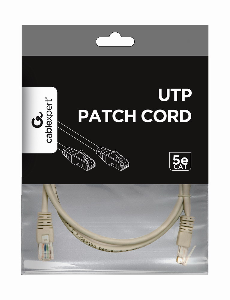 Gembird CAT5e UTP patch kábel, 1 m, szürke