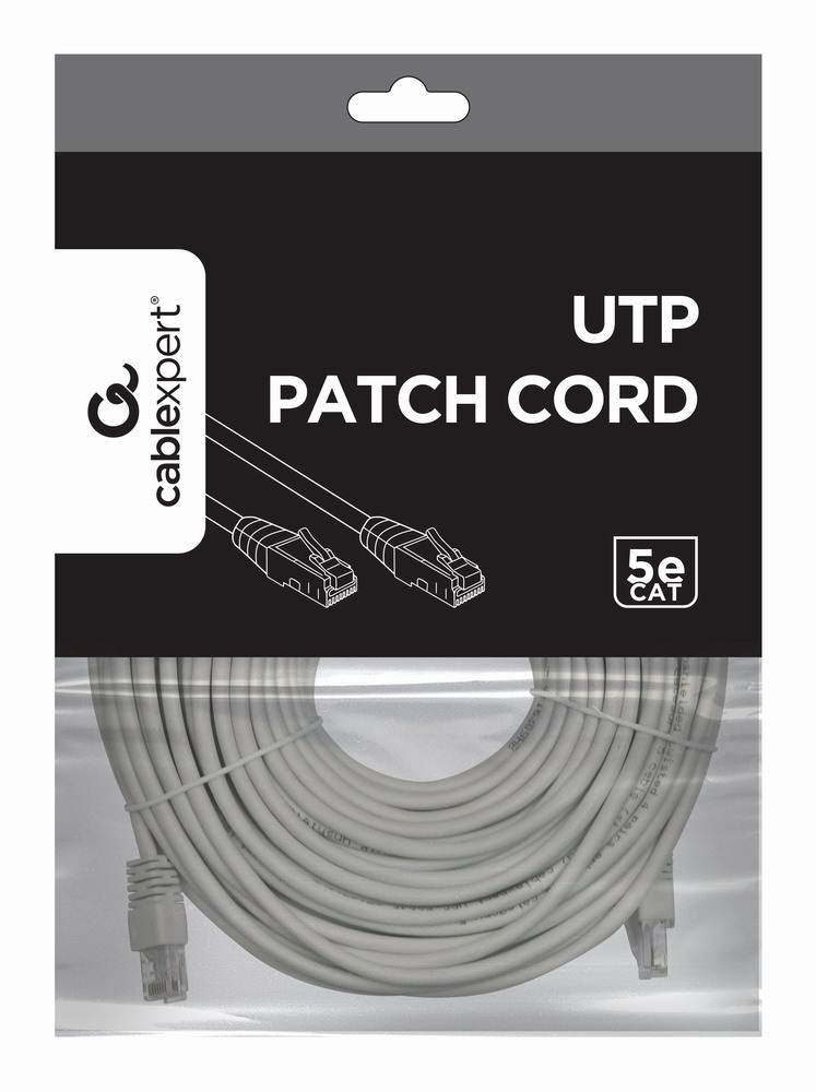 Gembird CAT5e UTP patch kábel, 30 m, szürke