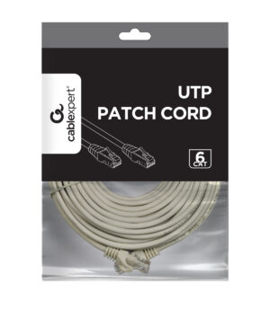 Gembird CAT6 UTP patch kábel, 10 m, szürke