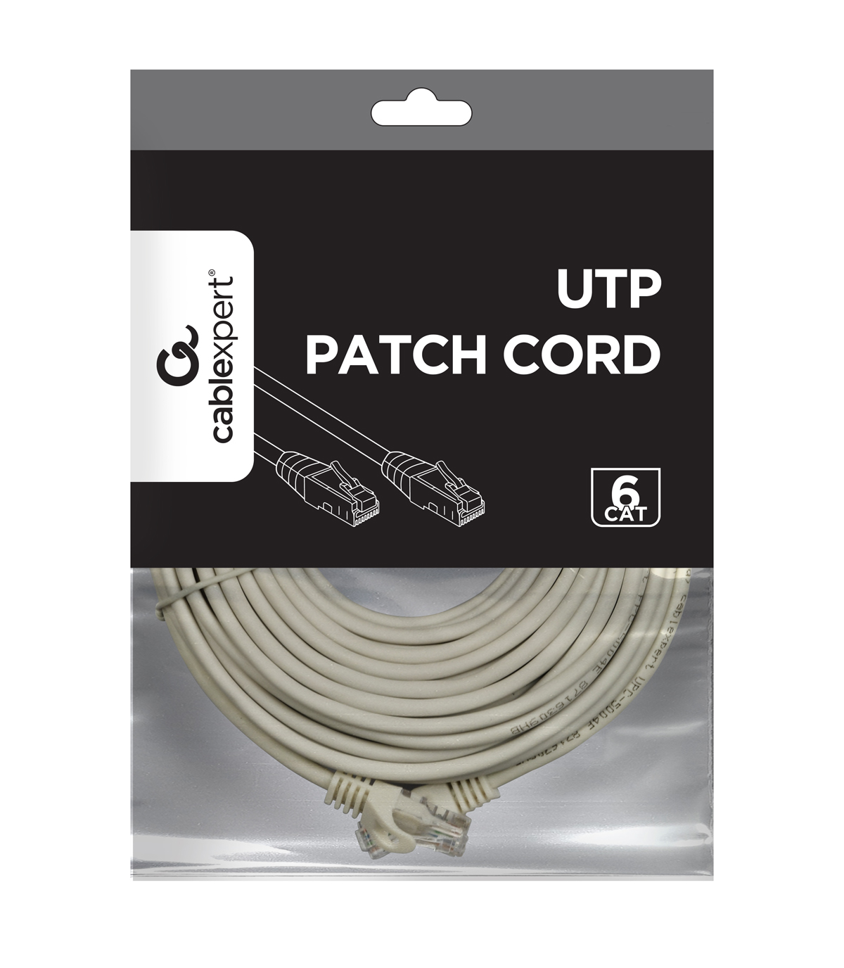 Gembird CAT6 UTP patch kábel, 10 m, szürke