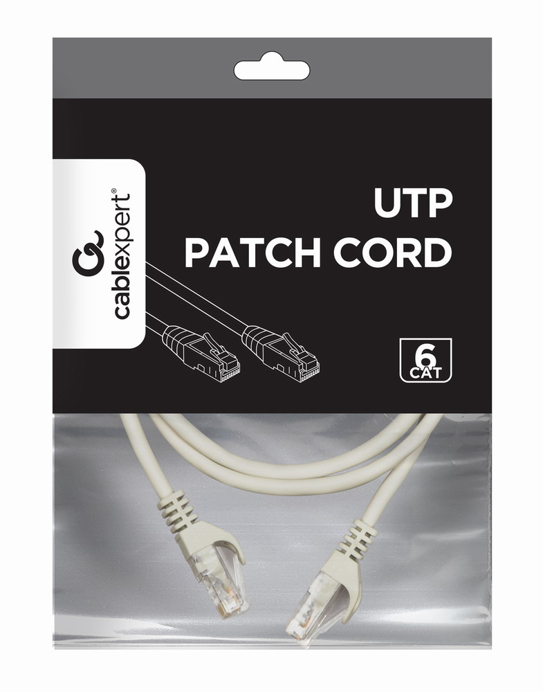 Gembird CAT6 UTP patch kábel, 1 m, szürke