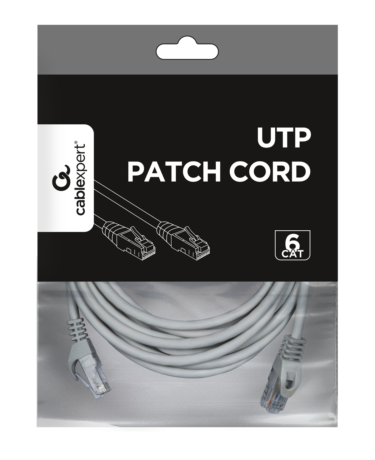 Gembird CAT6 UTP patch kábel, 5 m, szürke