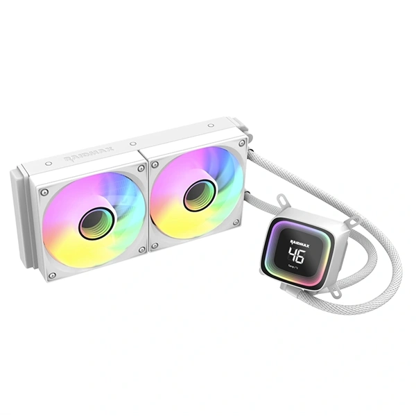 RAIDMAX DIGITAL LD240 ARGB WHITE LCD kijelzős vízhűtés