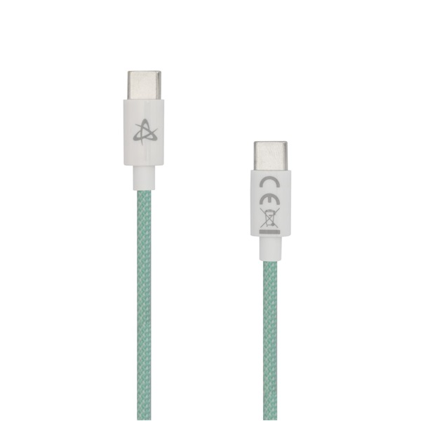 Sbox TYPE-C-1-G 1m 60W Type-C zöld adat- és töltőkábel