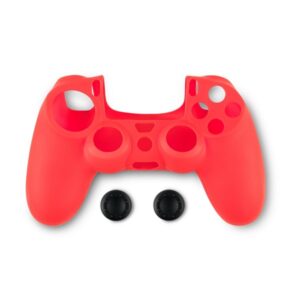 Spartan Gear 2808144 PS4 kontroller szilikon skin piros + hüvelykujj csúszásgátló