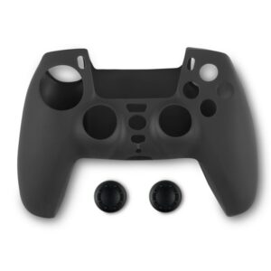 Spartan Gear 2808147 PS5 kontroller szilikon skin fekete + hüvelykujj csúszásgátló