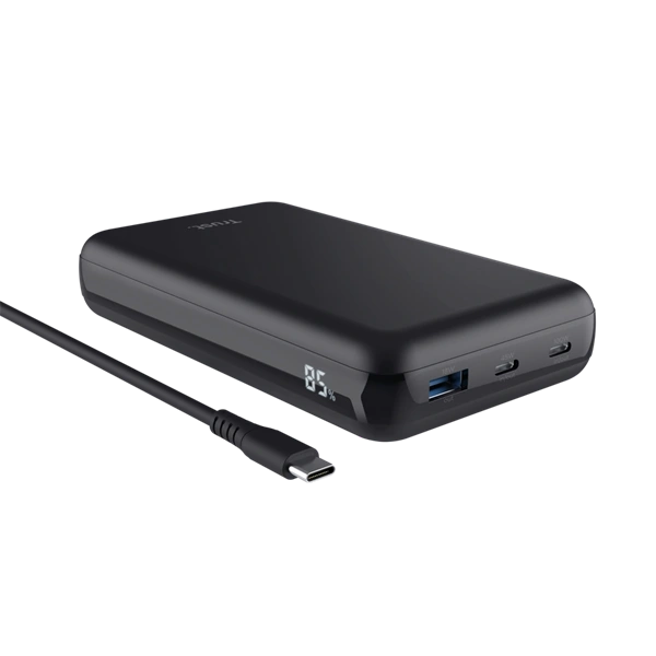 Trust 25240 Laro 20000mAh fekete laptop powerbank 100W USB-C