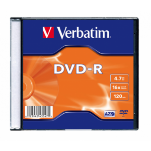 VERBATIM 43547 DVD-R 4,7GB/16x/matt ezüst írható felület/egyszer írható DVD 1db