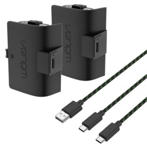 Venom VS2883 Xbox Series X|S magas kapacítású (1100mAh) fekete akkucsomag (2 db) + 3 méter töltőkábel